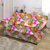 Purple Neon Pineapple Hawaiian Print Loveseat Cover-grizzshop