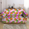 Purple Neon Pineapple Hawaiian Print Loveseat Cover-grizzshop