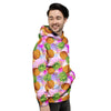 Purple Neon Pineapple Hawaiian Print Men's Hoodie-grizzshop