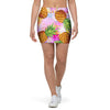 Purple Neon Pineapple Hawaiian Print Mini Skirt-grizzshop