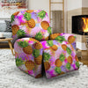 Purple Neon Pineapple Hawaiian Print Recliner Cover-grizzshop