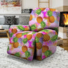 Purple Neon Pineapple Hawaiian Print Recliner Cover-grizzshop