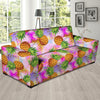 Purple Neon Pineapple Hawaiian Print Sofa Cover-grizzshop