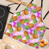 Purple Neon Pineapple Hawaiian Print Women's Apron-grizzshop