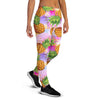 Purple Neon Pineapple Hawaiian Print Women's Joggers-grizzshop