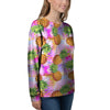 Purple Neon Pineapple Hawaiian Print Women's Sweatshirt-grizzshop