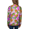 Purple Neon Pineapple Hawaiian Print Women's Sweatshirt-grizzshop