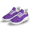 Purple Paisley Bandana Print White Running Shoes-grizzshop