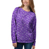 Purple Paisley Bandana Print Women's Sweatshirt-grizzshop