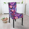 Purple Paisley Pattern Print Chair Cover-grizzshop