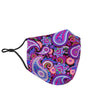 Purple Paisley Pattern Print Face Mask-grizzshop