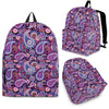 Purple Paisley Pattern Print Premium Backpack-grizzshop