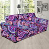Purple Paisley Pattern Print Sofa Covers-grizzshop