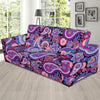 Purple Paisley Pattern Print Sofa Covers-grizzshop