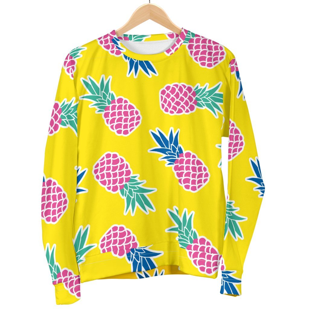 Purple Pineapple Print Sweatshirt-grizzshop
