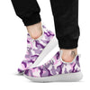 Purple Pink And Grey Camouflage Print White Athletic Shoes-grizzshop