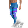 Purple Pink UFO Print Men's Leggings-grizzshop