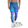 Purple Pink UFO Print Men's Leggings-grizzshop