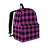 Purple Plaid Backpack-grizzshop