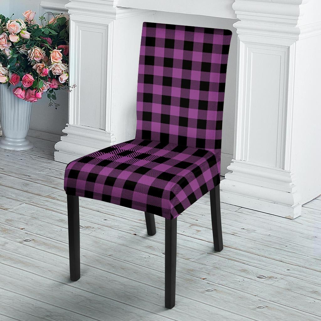 Purple Plaid Chair Cover-grizzshop