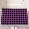 Purple Plaid Door Mat-grizzshop