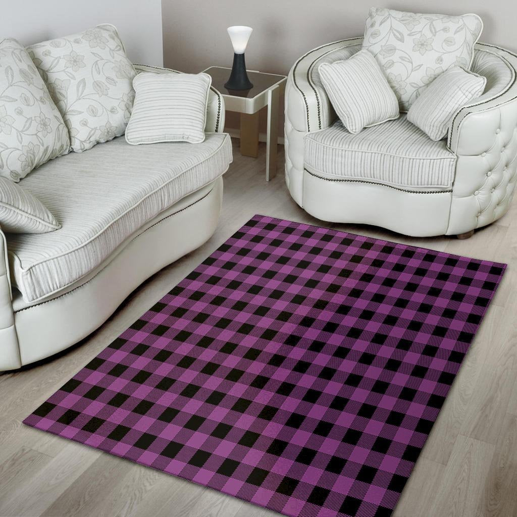 Purple Plaid Floor Mat-grizzshop