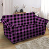 Purple Plaid Loveseat Cover-grizzshop