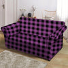 Purple Plaid Loveseat Cover-grizzshop