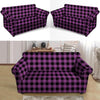 Purple Plaid Loveseat Cover-grizzshop