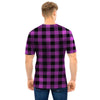 Purple Plaid Men T Shirt-grizzshop