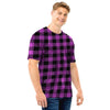 Purple Plaid Men T Shirt-grizzshop