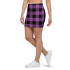 Purple Plaid Mini Skirt-grizzshop