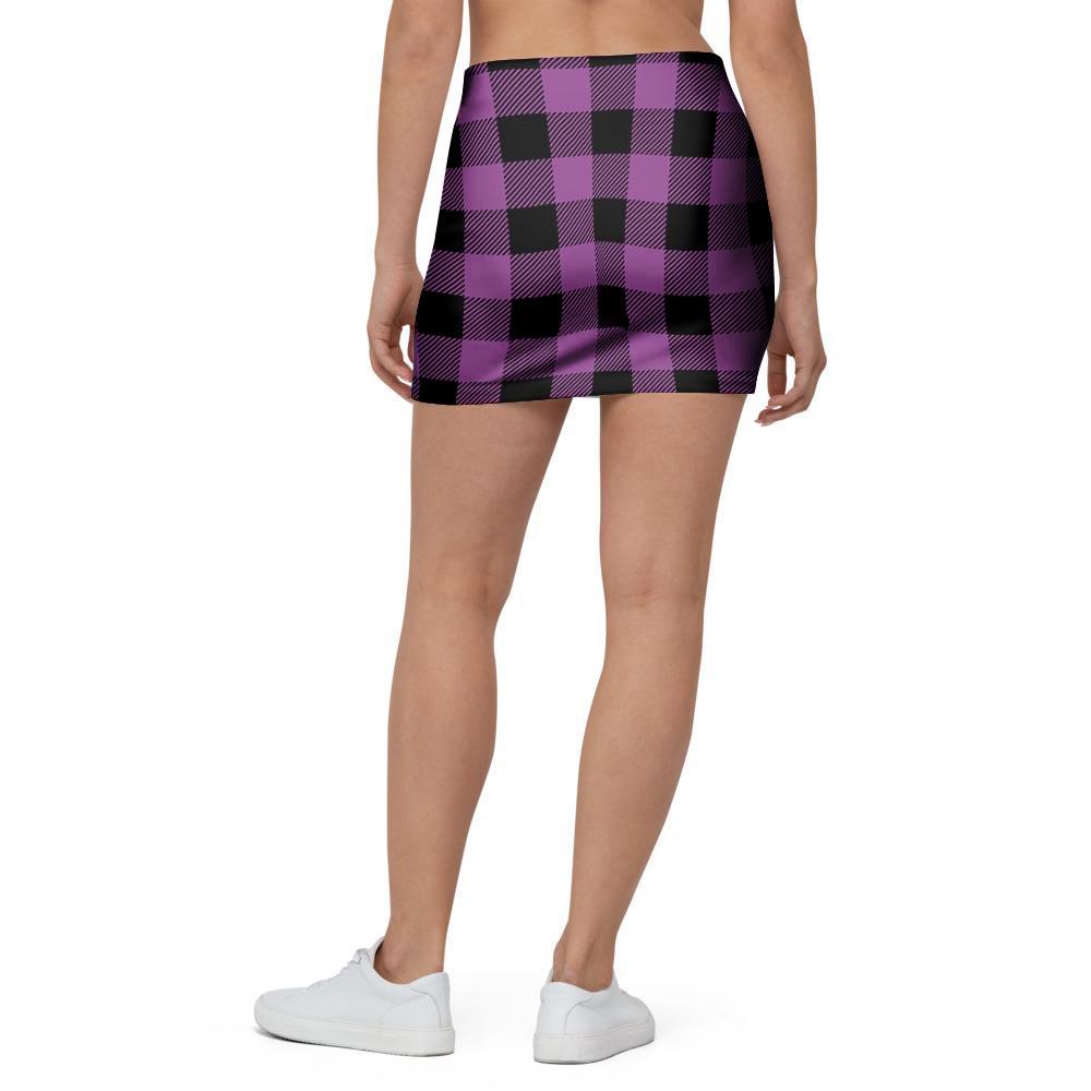 Purple Plaid Mini Skirt-grizzshop
