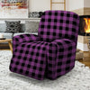 Purple Plaid Recliner Cover-grizzshop