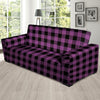 Purple Plaid Sofa Cover-grizzshop