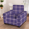 Purple Plaid Tartan Armchair Cover-grizzshop