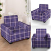 Purple Plaid Tartan Armchair Cover-grizzshop