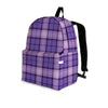 Purple Plaid Tartan Backpack-grizzshop