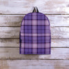 Purple Plaid Tartan Backpack-grizzshop