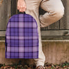 Purple Plaid Tartan Backpack-grizzshop