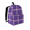 Purple Plaid Tartan Backpack-grizzshop