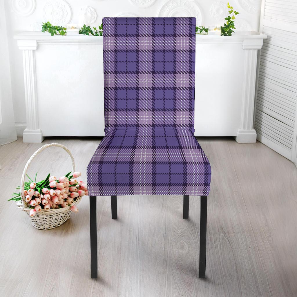 Purple Plaid Tartan Chair Cover-grizzshop