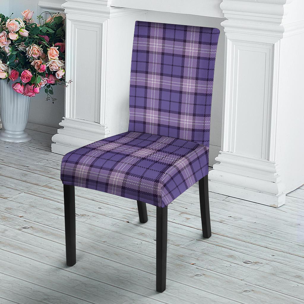 Purple Plaid Tartan Chair Cover-grizzshop