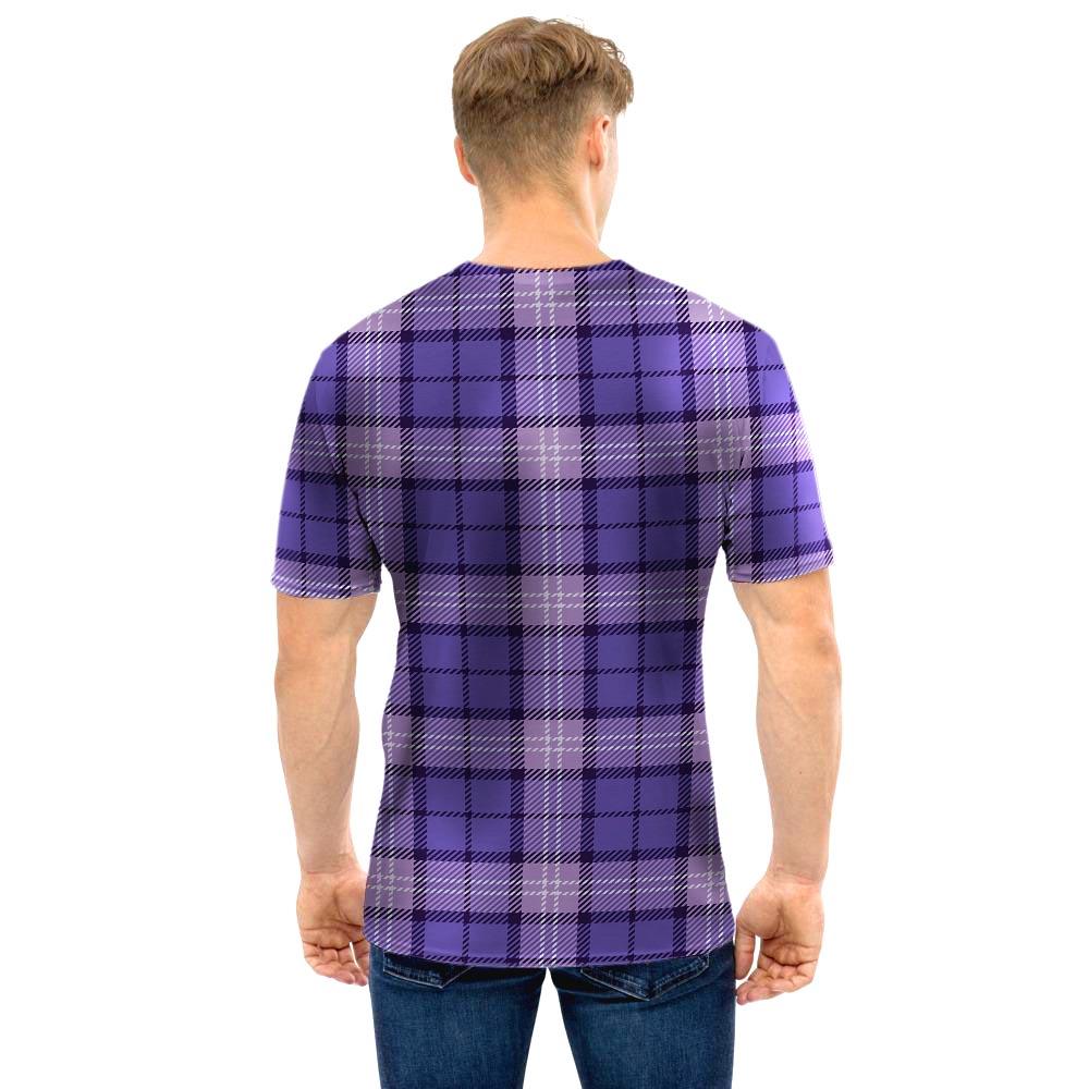 Purple Plaid Tartan Men T Shirt-grizzshop