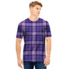 Purple Plaid Tartan Men T Shirt-grizzshop