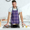 Purple Plaid Tartan Men's Apron-grizzshop