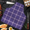 Purple Plaid Tartan Men's Apron-grizzshop