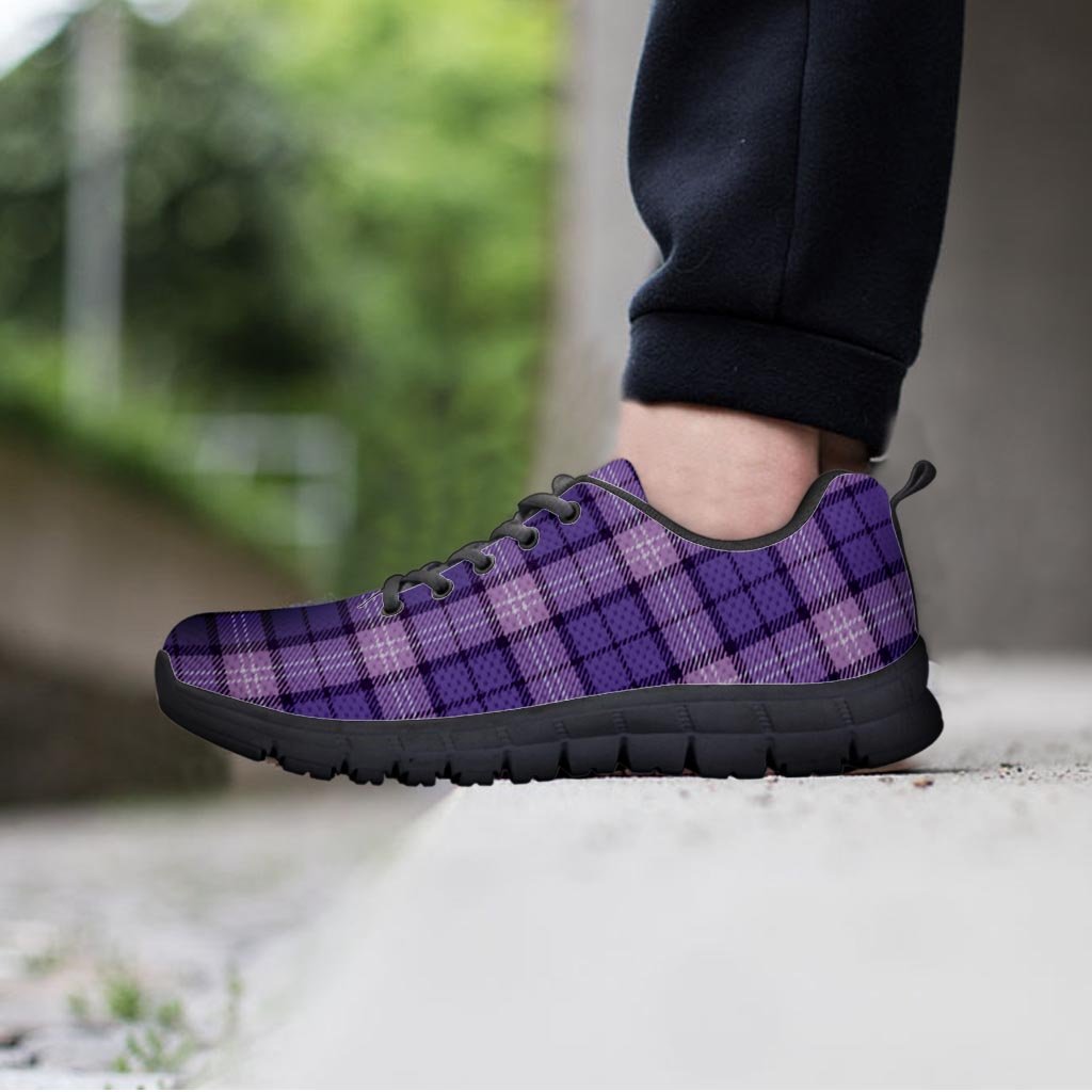 Purple Plaid Tartan Men's Sneakers-grizzshop