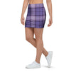 Purple Plaid Tartan Mini Skirt-grizzshop