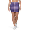 Purple Plaid Tartan Mini Skirt-grizzshop